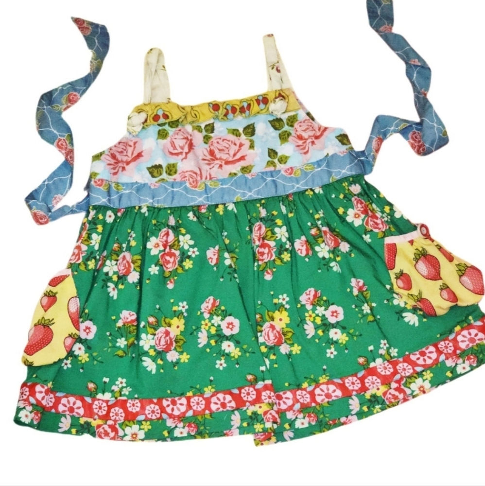 Matilda Jane strawberry fields knot Tie Dress/Tunic, Girls size 6
